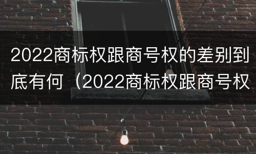 2022商标权跟商号权的差别到底有何（2022商标权跟商号权的差别到底有何不同）
