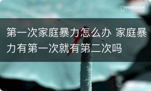 第一次家庭暴力怎么办 家庭暴力有第一次就有第二次吗
