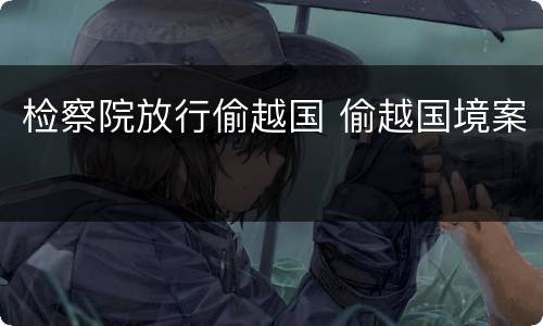 检察院放行偷越国 偷越国境案