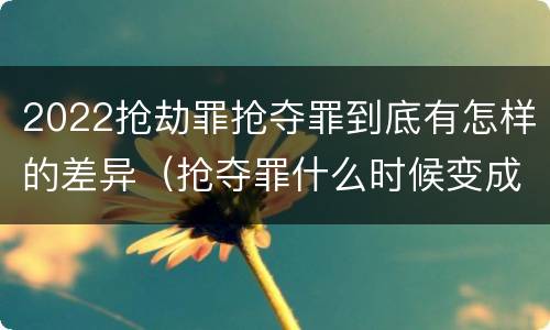 2022抢劫罪抢夺罪到底有怎样的差异（抢夺罪什么时候变成抢劫罪）