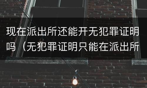 现在派出所还能开无犯罪证明吗（无犯罪证明只能在派出所开吗）