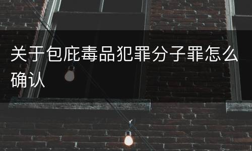关于包庇毒品犯罪分子罪怎么确认