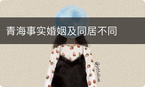 青海事实婚姻及同居不同