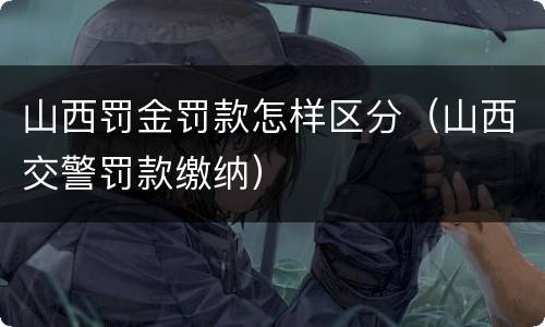 山西罚金罚款怎样区分（山西交警罚款缴纳）