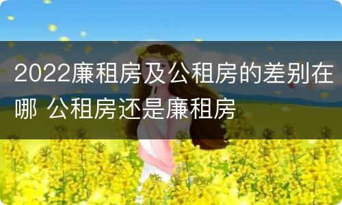 2022廉租房及公租房的差别在哪 公租房还是廉租房