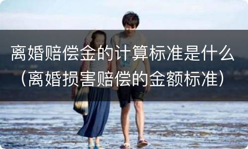 离婚赔偿金的计算标准是什么（离婚损害赔偿的金额标准）