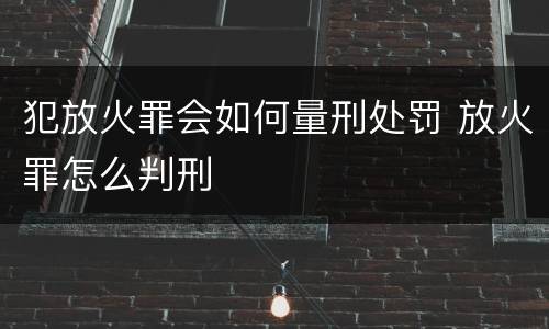 犯放火罪会如何量刑处罚 放火罪怎么判刑