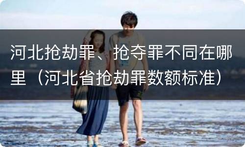 河北抢劫罪、抢夺罪不同在哪里（河北省抢劫罪数额标准）