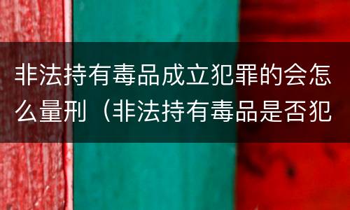 非法持有毒品成立犯罪的会怎么量刑（非法持有毒品是否犯罪）