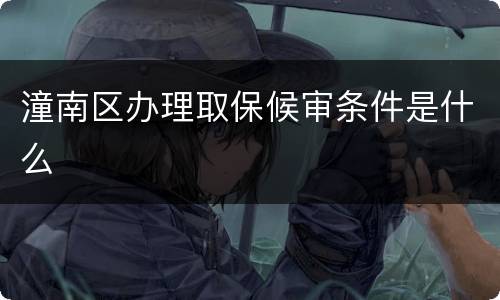 潼南区办理取保候审条件是什么