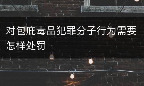 对包庇毒品犯罪分子行为需要怎样处罚