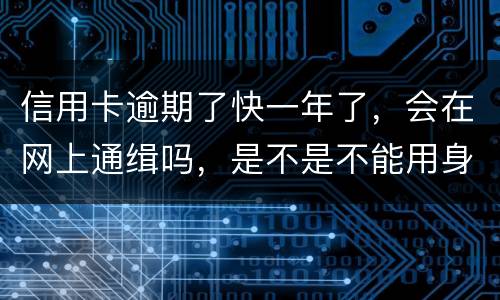 信用卡逾期了快一年了，会在网上通缉吗，是不是不能用身份证了