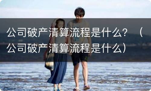公司破产清算流程是什么？（公司破产清算流程是什么）