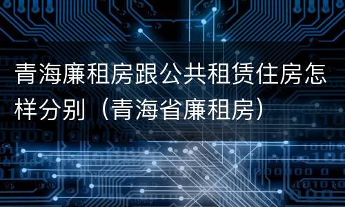青海廉租房跟公共租赁住房怎样分别（青海省廉租房）