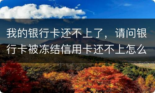 我的银行卡还不上了，请问银行卡被冻结信用卡还不上怎么办