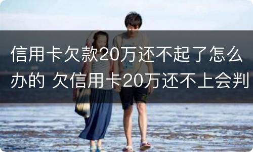 信用卡欠款20万还不起了怎么办的 欠信用卡20万还不上会判刑几年