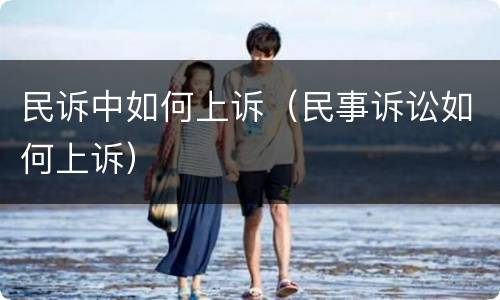 民诉中如何上诉（民事诉讼如何上诉）