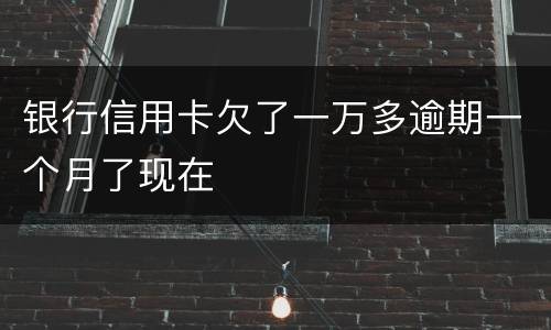 银行信用卡欠了一万多逾期一个月了现在