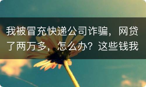 我被冒充快递公司诈骗，网贷了两万多，怎么办？这些钱我必须还吗