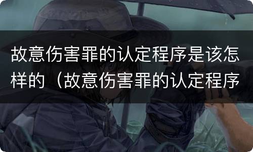 故意伤害罪的认定程序是该怎样的（故意伤害罪的认定程序是该怎样的呢）
