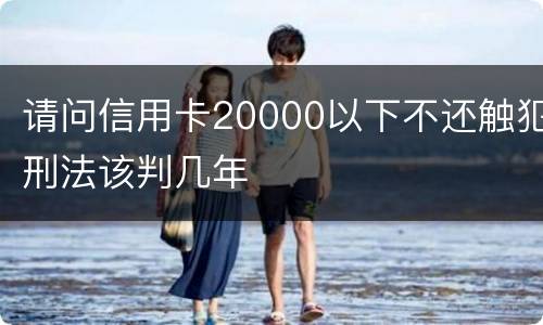 请问信用卡20000以下不还触犯刑法该判几年