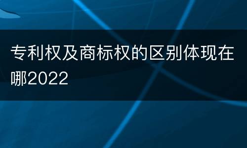专利权及商标权的区别体现在哪2022