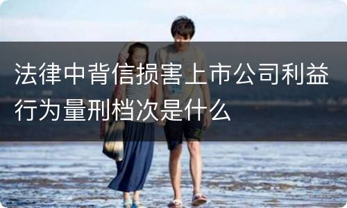 法律中背信损害上市公司利益行为量刑档次是什么
