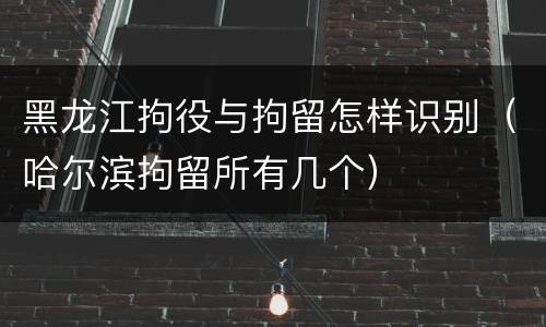 黑龙江拘役与拘留怎样识别（哈尔滨拘留所有几个）
