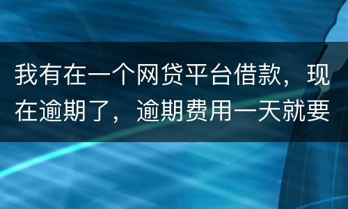 我有在一个网贷平台借款，现在逾期了，逾期费用一天就要高达140