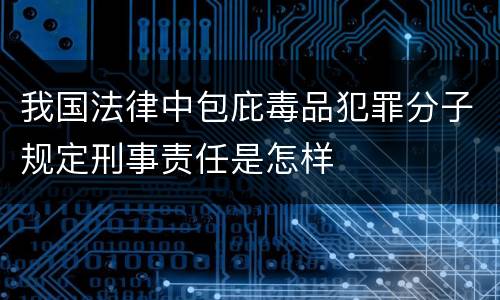 我国法律中包庇毒品犯罪分子规定刑事责任是怎样