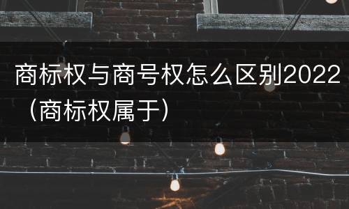商标权与商号权怎么区别2022（商标权属于）