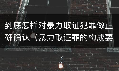 到底怎样对暴力取证犯罪做正确确认（暴力取证罪的构成要件）