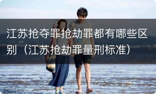 江苏抢夺罪抢劫罪都有哪些区别（江苏抢劫罪量刑标准）