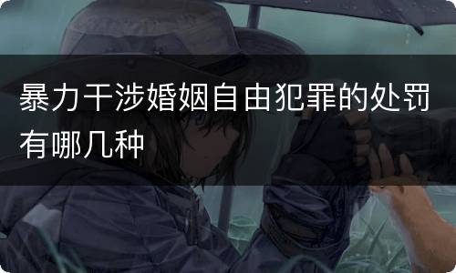 暴力干涉婚姻自由犯罪的处罚有哪几种