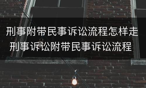 刑事附带民事诉讼流程怎样走 刑事诉讼附带民事诉讼流程