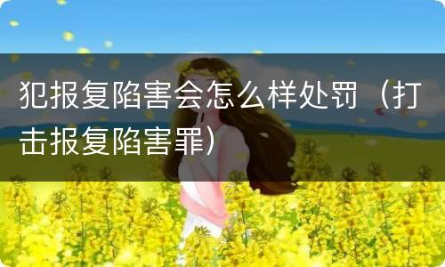 犯报复陷害会怎么样处罚（打击报复陷害罪）