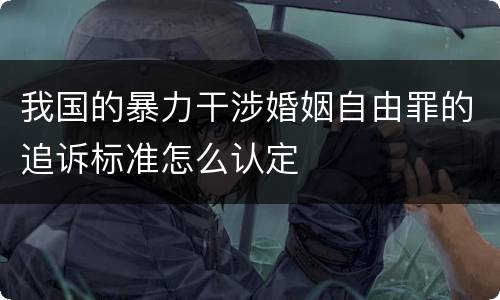我国的暴力干涉婚姻自由罪的追诉标准怎么认定