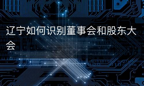 辽宁如何识别董事会和股东大会