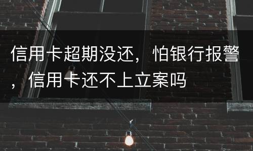 信用卡超期没还，怕银行报警，信用卡还不上立案吗