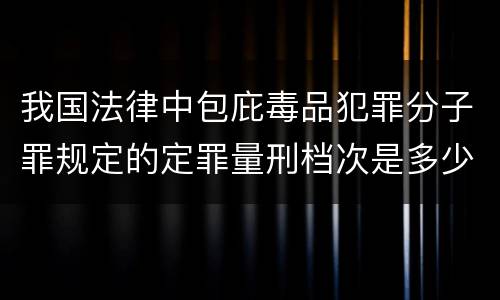 我国法律中包庇毒品犯罪分子罪规定的定罪量刑档次是多少