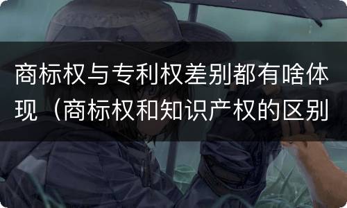 商标权与专利权差别都有啥体现（商标权和知识产权的区别）