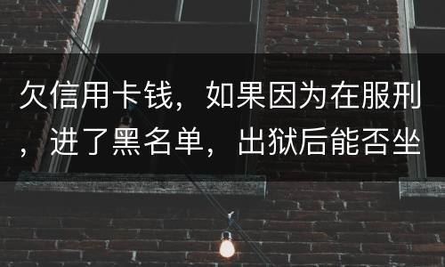 欠信用卡钱，如果因为在服刑，进了黑名单，出狱后能否坐高铁，飞机，火车这些交通工具