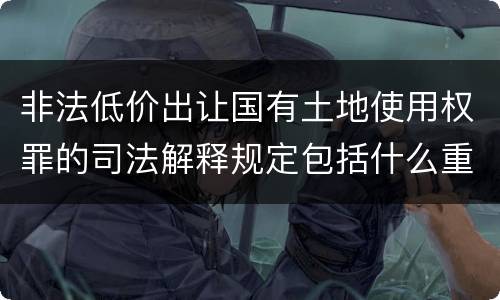 非法低价出让国有土地使用权罪的司法解释规定包括什么重要内容
