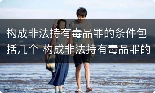 构成非法持有毒品罪的条件包括几个 构成非法持有毒品罪的条件包括几个方面