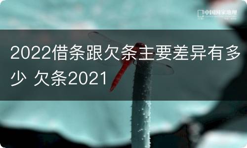 2022借条跟欠条主要差异有多少 欠条2021