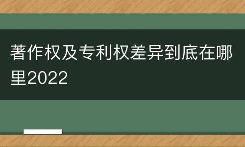 著作权及专利权差异到底在哪里2022