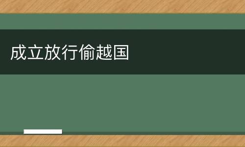 成立放行偷越国