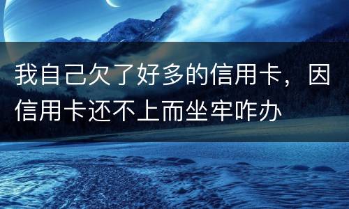 我自己欠了好多的信用卡，因信用卡还不上而坐牢咋办