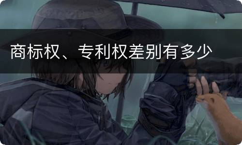 商标权、专利权差别有多少