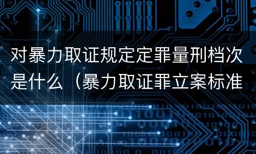 对暴力取证规定定罪量刑档次是什么（暴力取证罪立案标准）